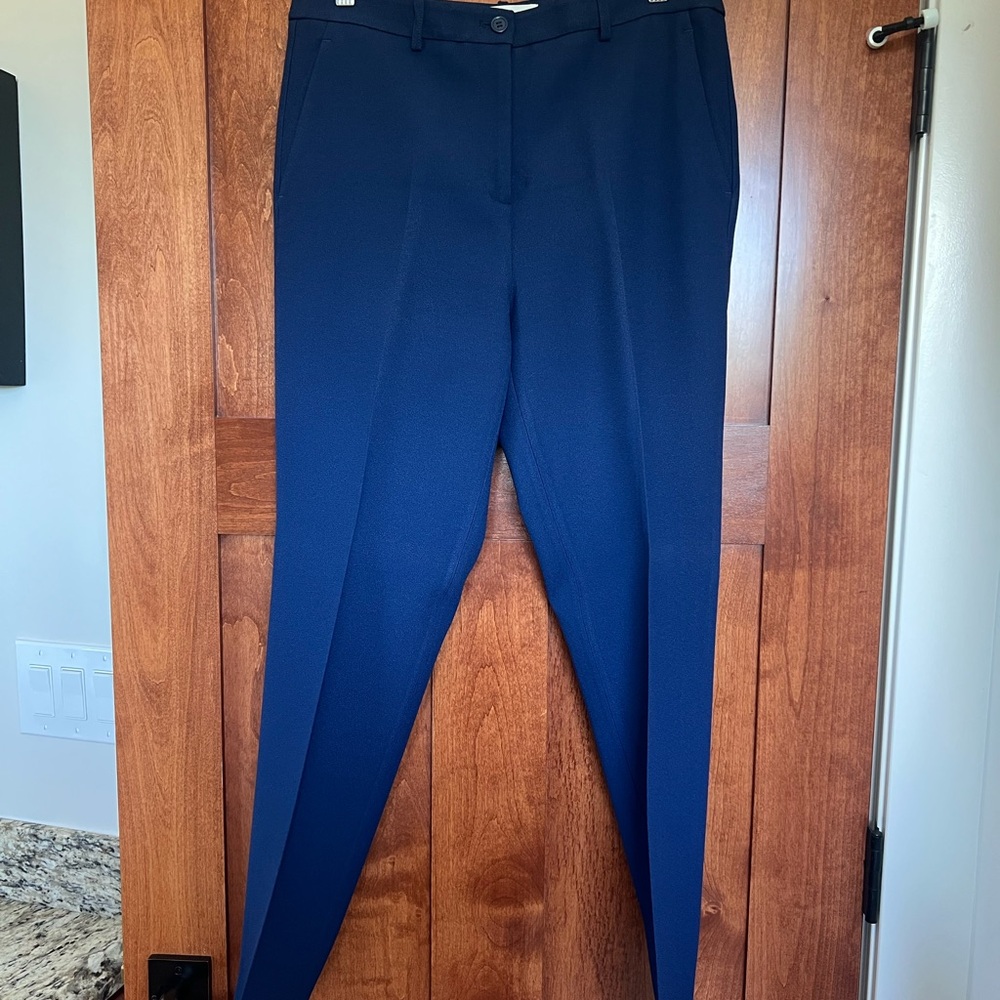 Michael Kors Collection Blue Trousers Formal Straight-Leg